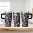 thumbnail image 2 of 20OZ Dog Paw Print Tumbler with Handle Straw and Lid Insulated Travel Coffee Cup Cute Drinkware for Women Friends Great Holiday Birthday Presents Durable and Suitable for Hot and Cold Beverages, 2 of 6