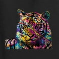 thumbnail image 5 of Wild Bobby Colorful Rainbow Siberian Tiger Animal Lover Women Graphic Tee, Black, Small, 5 of 5