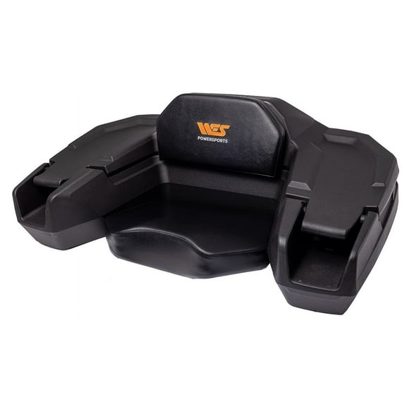 WES Explorer ATV Rear Cargo Box seat lounger, Universal Fit Storage Trunk with Backrest and seat cushion, Heavy-Duty Impact-Resistant HDPE, Made in Canada