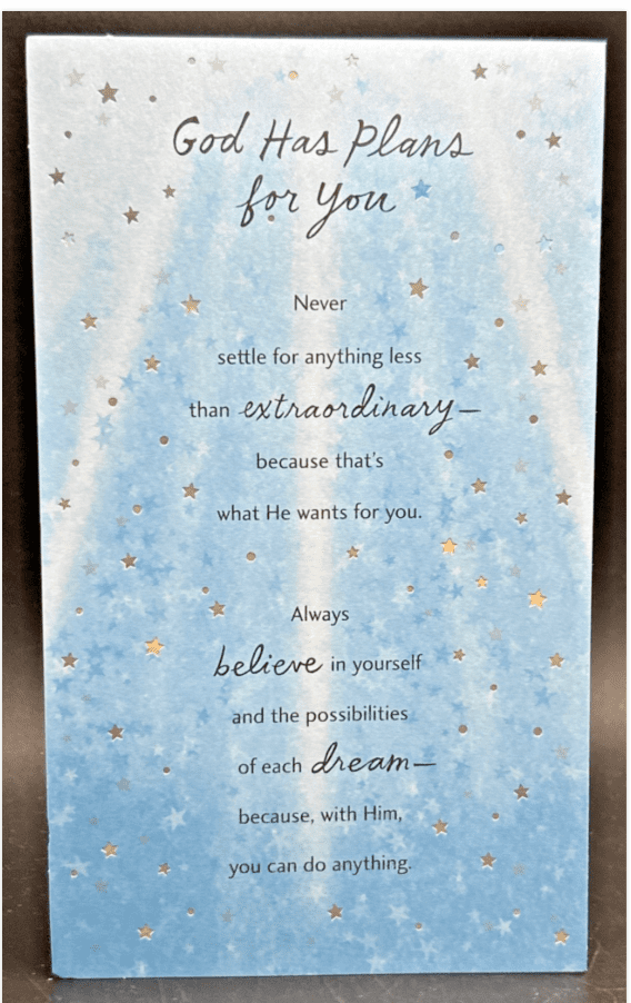 AG CARD GRADUATION STARS WITH LETTERING