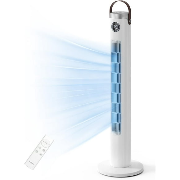 Ventilador de torre oscilante eléctrico simple de lujo con control remoto para interiores, dormitorios y oficinas en el hogar