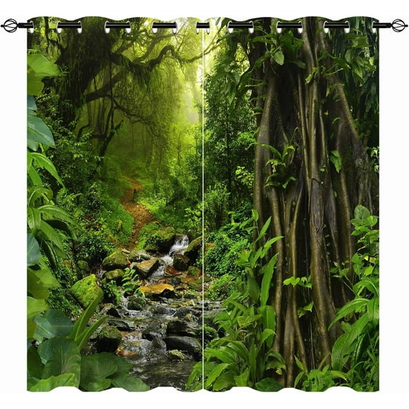Rideaux de Football à Œillets Filtrant la Lumière Draperies de Fenêtre avec Thème Sportif Motif Imprimé Rugby Eau Feu Rideaux Décoratifs pour Enfants Garçons Adolescents Chambre Salon 2 Panneaux 42 x 63 Pouces