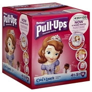 Huggies Pull-Ups Training Pants with Cool and Learn for Girls, Size 4T-5T, 56 Count