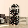 thumbnail image 1 of SortWise 23 Bottles Arched Free-Standing Metal Wine Rack with Adjustable Foot Pads, 1 of 6