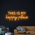 thumbnail image 3 of Handmadetneonsign This Is My Happy Place Neon Sign, Quote LED Neon Art Decor, Home Bedroom Wall Decor, 3 of 5