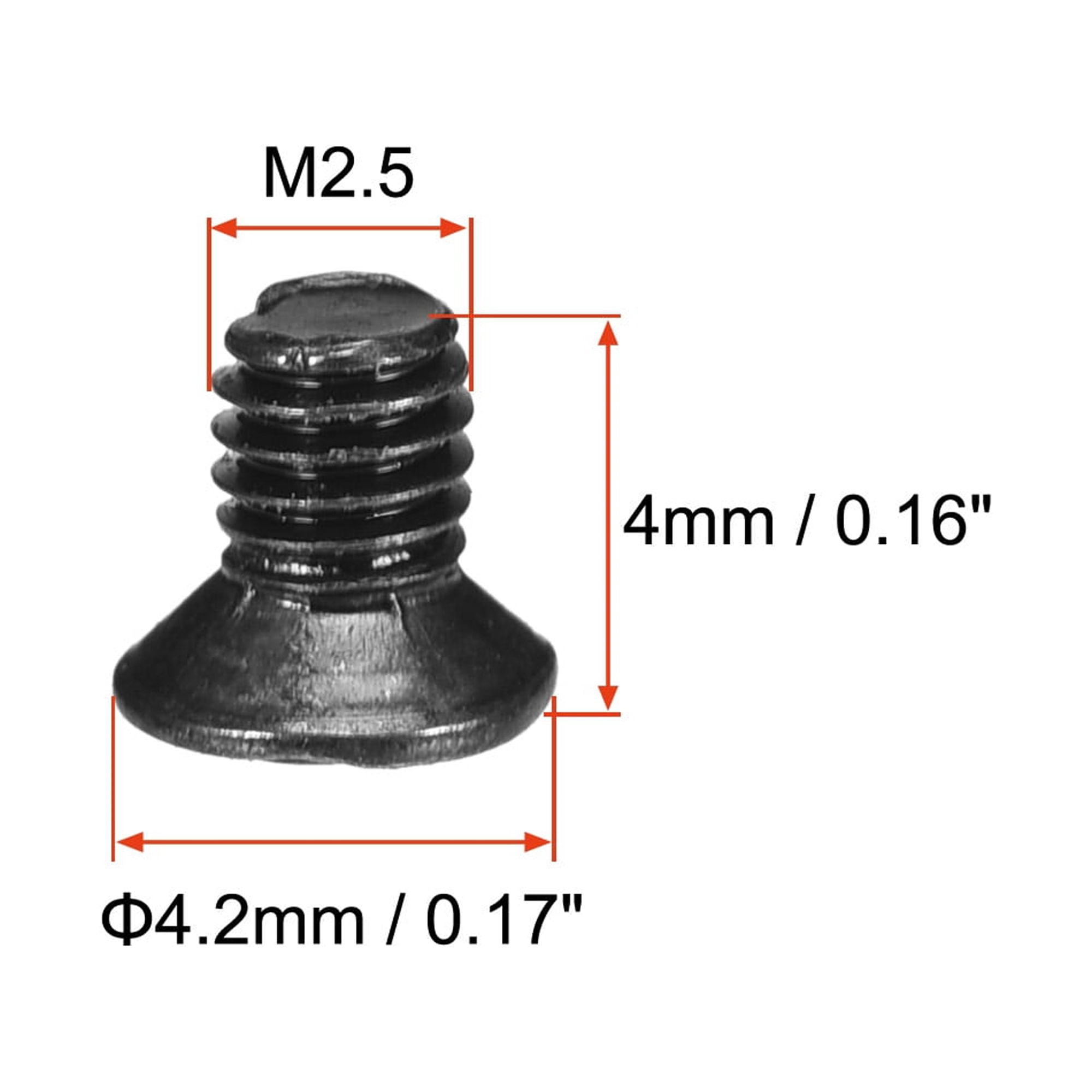 Unique Bargains Phillips Screw Fasteners for Laptop PC TV Fan Switch 150 Pcs M2.5 x 4mm