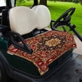 thumbnail image 2 of Golf Cart Seat Covers for 2 Seater,Red Boho Microfiber Cart Seat Towel Blanket,Contemporary Abstract Ethnic Vintage Geometric Absorbent NonSlip Bench Seats Protector for Golf Course 51"x31", 2 of 9