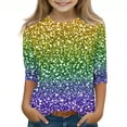 thumbnail image 2 of T-Shirt pour Femmes, Haut à Manches Courtes Col Rond Imprimé Humour Vintage avec Mélange Polyester-Spandex, Léger et Respirant, Idéal pour le Printemps Été Usage Quotidien, 2 of 9