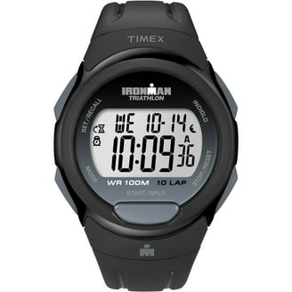 Timex Orologio da uomo Ironman Classic 30 da 41 mm, cinturino in resina nera, quadrante digitale, cassa nera TW5M58900