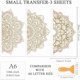 thumbnail image 2 of Juego de 3 pegatinas de transferencia de mandala para muebles y manualidades, de 12 x 6 pulgadas, estilo bohemio, con diseño de media mandala., 2 of 9