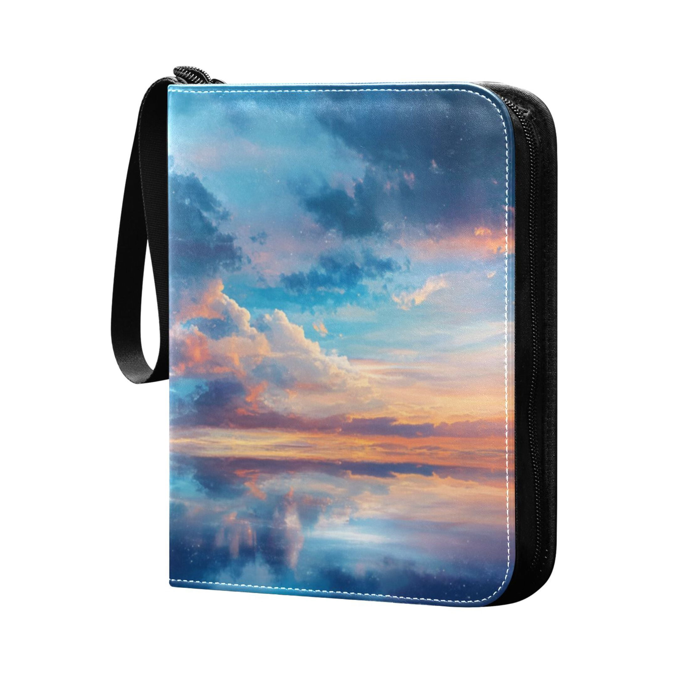Game Card Storage Bag Collectible Trading Card Albums The 4-Pocket Card Binder With 50-Page Sleeve Can Hold 400 Game Cards Super Cool Sky