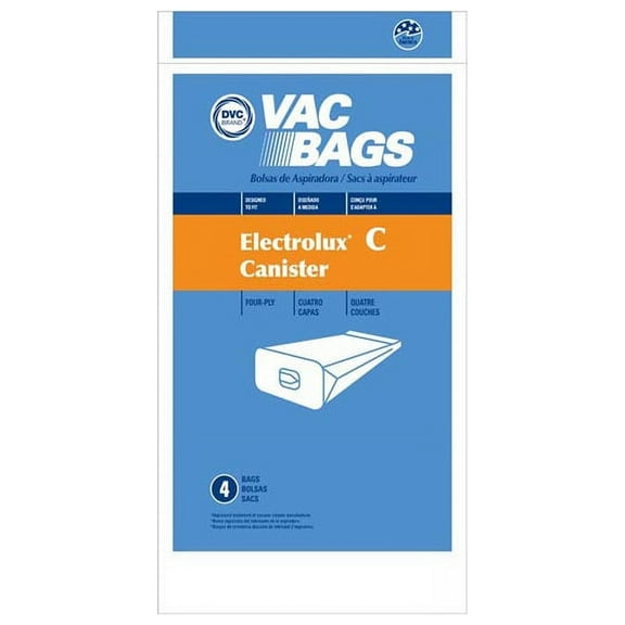 Replacement Part For Style C, 4-Play Vacuum Cleaner DVC Paper Bags 4pk // 405124