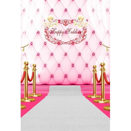 Image of HelloDecor 5x7ft Girl Photography Studio Backdrops Toddler Photo Shoot Background Sweet Pink Pattern Wall Curtain Grey Carpet Fence Children Kid Artistic Portrait Scene Video Props Digital