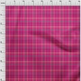 thumbnail image 3 of oneOone Cotton Jersey Fuschia Pink Fabric Madras Check Quilting Supplies Print Sewing Fabric By The Yard 58 Inch Wide, 3 of 4