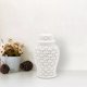 thumbnail image 1 of Injueey Ceramic Ginger Jar Carved Handicraft Decor Home Temple Jar Decoración del hogar Blanco XS 15.5*15.5*27.5 CM, 1 of 1