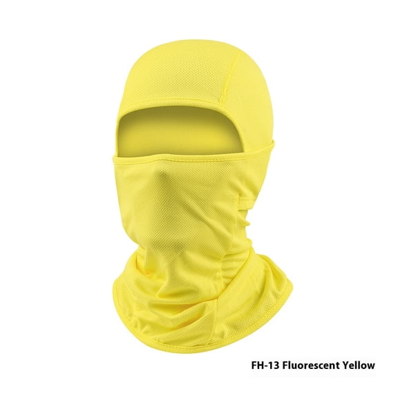 Mask for Men Face Mask Women Summer Mask Full Head Cover for Motorcycle Helmet Football Sun Protection Fluorescent Yellow