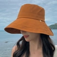 thumbnail image 4 of Women Bucket Hat Big Brim Back Split Bowknot Decor Trendy Lightweight Outdoor Fisherman Hat Fun Summer Beach Vacation Getaway Headwear, 4 of 8