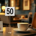 thumbnail image 6 of MRLESS 50pcs Double-Sided Table Number Cards 1-50 PVC Place Cards for Wedding, Restaurant, Cafe, Club Reception, 6 of 9