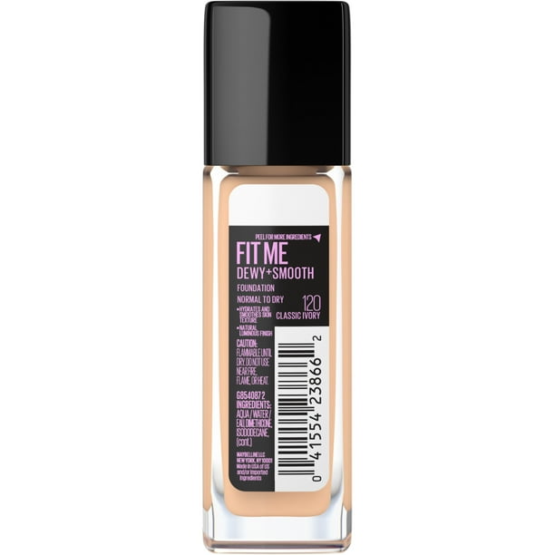 2 pack) Maybelline Fit Me Dewy + Smooth Liquid Foundation Makeup