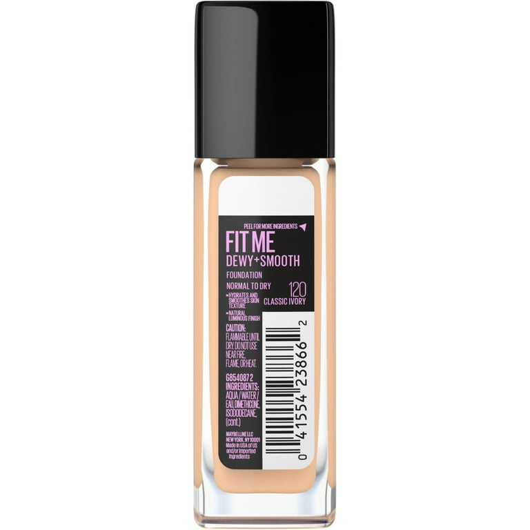 2 pack) Maybelline Fit Me Dewy + Smooth Liquid Foundation Makeup
