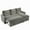 Style B, Grey, variant on Pull Out Storage Sofa Bed, 87.4'' Reversible L-Shape 3 Seat Sectional Couch, Polyester Fabric Padded Upholstered Sleeper Sofa with 2 Pillows for Living Room Furniture, 1000lbs, Gray,