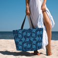 thumbnail image 5 of Defioc Stingray Pattern Beach Bag for Women - Large Beach Tote Bag Waterproof Sandproof Swim Pool Bag Everyday Bag Handbags with Zipper, 5 of 6