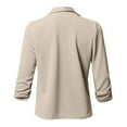 thumbnail image 4 of Drape Blazer Jacket for Women Dressy Office Work Open Front Cardigan 2023 Fashion 3/4 Sleeve Casual Blazer Jackets, 4 of 5