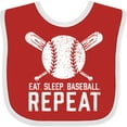 thumbnail image 3 of Inktastic Grunge Eat Sleep Baseball Repeat Boys or Girls Baby Bib, 3 of 4