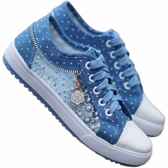 Women's Breathable Mesh Sneakers - Comfortable Flat Walking Shoes with foot arch pad | Casual Tennis Shoes for Work, Travel, Everyday Wear