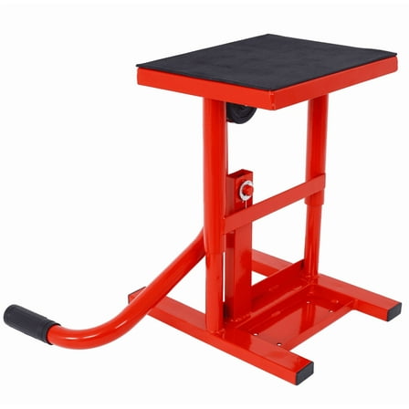 Motorcycle Dirt Bike Lift Stand 330LB Steel Adjustable 11-16.5" Red