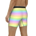 thumbnail image 2 of Men Pastel Rainbow Striped Boxer Briefs Novelty Boxer Shorts Underwear No Fly, 2 of 7