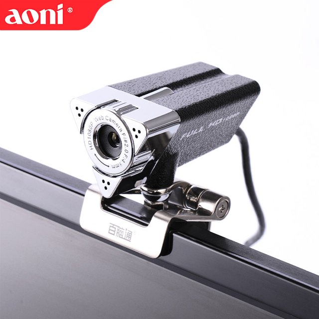 Cámara web Aoni HD 1080P Cámara USB de visión nocturna Cámara web HD Video llamada Clip-on Abanopi Cámara web