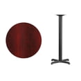 thumbnail image 4 of Bowery Hill Table de Bar de Restaurant Ronde de 30 Pouces en Noir et Acajou, 4 of 4