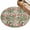 Pink, Green, Red, variant on Round Rugs 3Ft, Tropical Pink Flamingo Round Area Rug Washable Indoor Throw Carpet, Summer Palm Trees Botanical Rustic Small Non Slip Circle Rug for Bedroom Living Room Home Decor Aesthetic