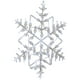 Northlight 18" Blanc LED Éclairé Flocon de Neige Fenêtre Silhouette de Noël – image 4 sur 5