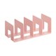 thumbnail image 1 of Organizador de escritorio Boodend, soporte para libros con 4 compartimentos verticales, estante clasificador de archivos de plástico para libros y revistas., 1 of 8