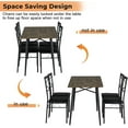 thumbnail image 5 of VINGLI 43.3" Dining Table Set for 4, Small Kitchen Table and Chairs for Small Space,5 Pieces Modern Metal and Wooden Dining Table with Chairs Set for Dining Room,Apartment, 5 of 16