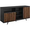 thumbnail image 1 of Rogan 60" 3-Door Sideboard in Solid Black/Dark Walnut, 1 of 4