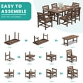 thumbnail image 2 of LOYALICE 7 PC Outdoor Patio Furniture Set, Patio Dining Sets, 6 Chairs and 1 Table, Brown, 2 of 9