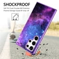 thumbnail image 6 of VENINGO Case for Samsung S24 Ultra Case Glow in the Dark Slim Thin Fluorescence Nebula Pattern PC Shell TPU Bumper Scratch-Resistant Protective Case for Samsung Galaxy S24 Ultra 6.8" Blue, 6 of 8