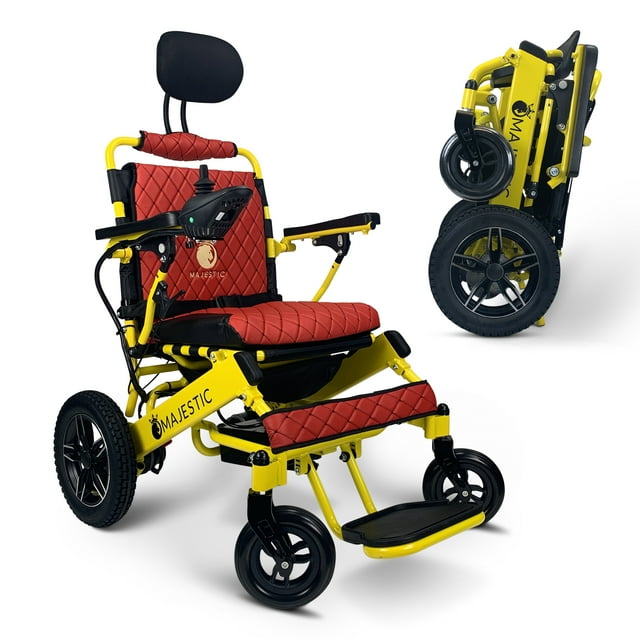 MAJESTIC IQ-8000 Nouveau Fauteuil Roulant Électrique Pliable Léger Télécommandé et Joystick