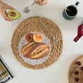 thumbnail image 5 of 15" Decorative Weave Water Hyacinth Round Mat Charger Plates for Dining Table, 5 of 7