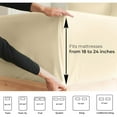 thumbnail image 4 of CGK Linens 4-Piece Extra Deep Pocket Sheet Set - King Size Breathable & Cooling Bed Sheets Fits 18"-24" Mattresses, Off White, 4 of 6