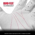 thumbnail image 4 of Franklin Sports MLB Pro Classic Batting Gloves, White/Gold, Adult Small, 4 of 6