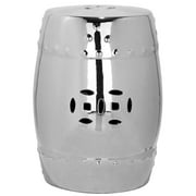 Safavieh Modern Ming Garden Stool-Color:Silver