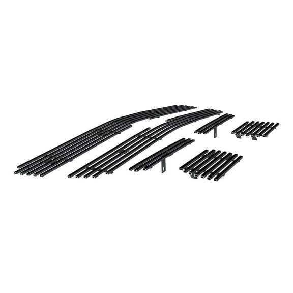 APS Black Horizontal Billet Grille Grill Compatible with Chevy Silverado 1500 2003-2005 Combo N19-H78876C