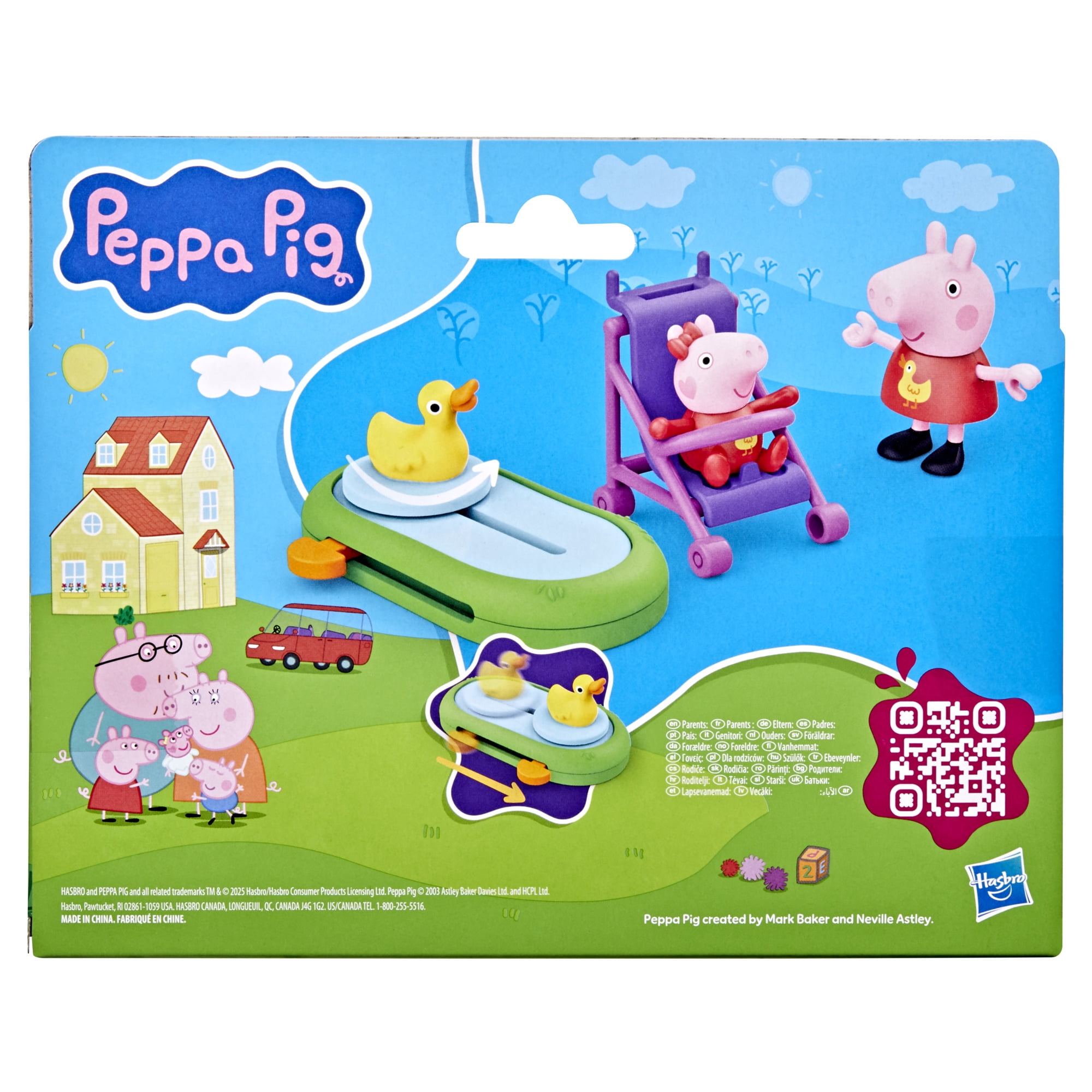 Peppa Pig Toys Peppa and Evie's Park Fun Playset with 2 Figures, Preschool Toys for Kids, 3 and up
