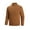 #553-Brown, variant on Handshe Men's Casual Sweaters, Autumn Winter Fashion Stand Collar Half-Zip Stretch Pullovers, Long Sleeve Layering Tops for Outdoor Activities and Daily Wear,Plus Size