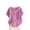Pink, variant on Lenpel Women's Plus Size Tops Cotton Linen Crew Neck Short Sleeve Casual Loose Embroidered Blouses Tunic Shirts