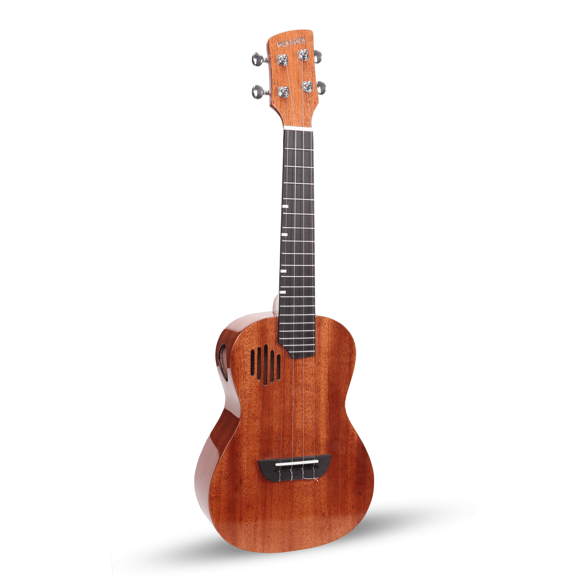 PICKAPICK Concert Ukulele M2, 23 Inch Solid Top Mahogany Ukulele with Gig Bag, Strap & Heart Pick, Rich Tone, Stable & Beginner-Friendly